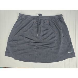 Vintage Nike Women's Skirt Mesh‎ Golf Tennis Black Size XL Front Pockets
